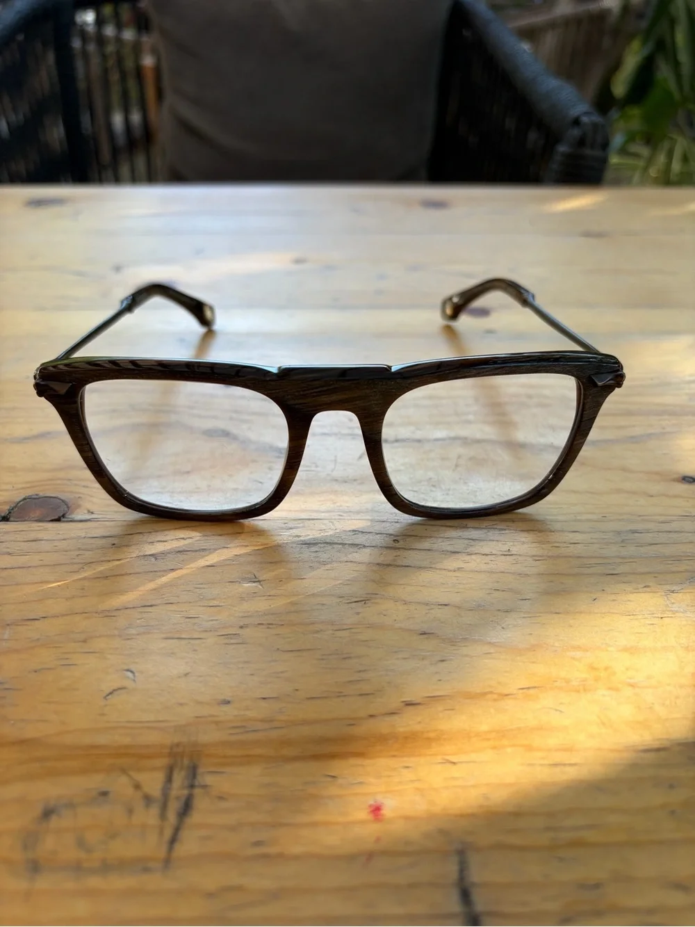 BLAKE KUWAHARA Brushed Brown Horn Eyeglasses Made in Japan BK1014 52-22